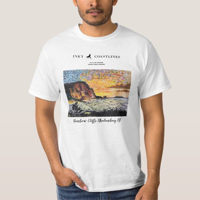 T-shirt Falaises arc-en-ciel (Devant)