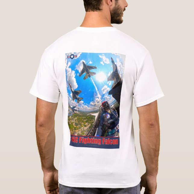 T-SHIRT FALCON DE COMBAT F-16C (Dos)