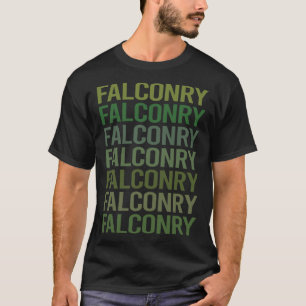 T-shirt Falconer de texte vert