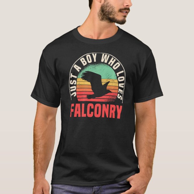 T-shirt Falconer Falconry Retro Vintage Gamehawker Hawker (Devant)