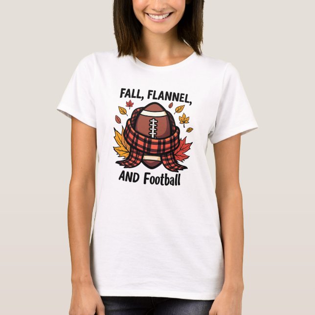 T-shirt Fall, Flannel et Football - Cosy Autumn Sports (Devant)