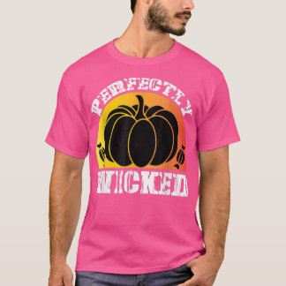 T-shirt Fall Halloween Perfectly Wicked Pumpkin Candy Retr