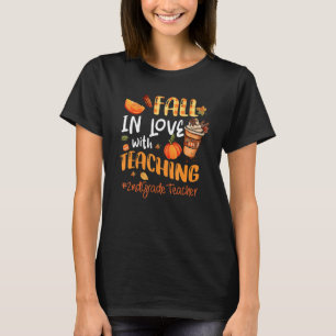 T-shirt Fall In Love With Teacher de 2e année Remerciement