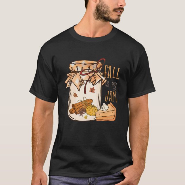 T-shirt Fall Is My Jam Pumpkin Pie Autumn Family Pajama Th (Devant)