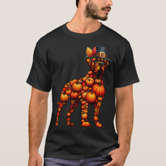 T-shirt Fall Pumpkins Pug Shape Cane Corso