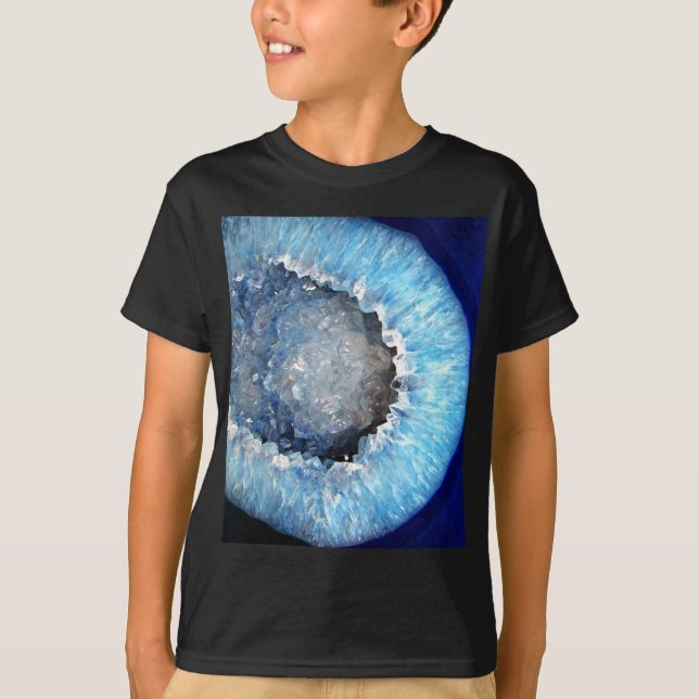T-shirt Falln Geode en cristal bleu (Devant)
