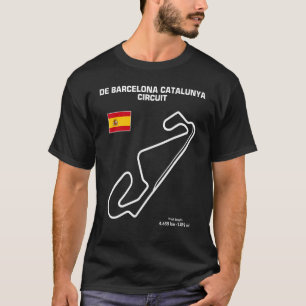 T-shirt Fameux Motorsports Track Outline Catalunya Barcelo