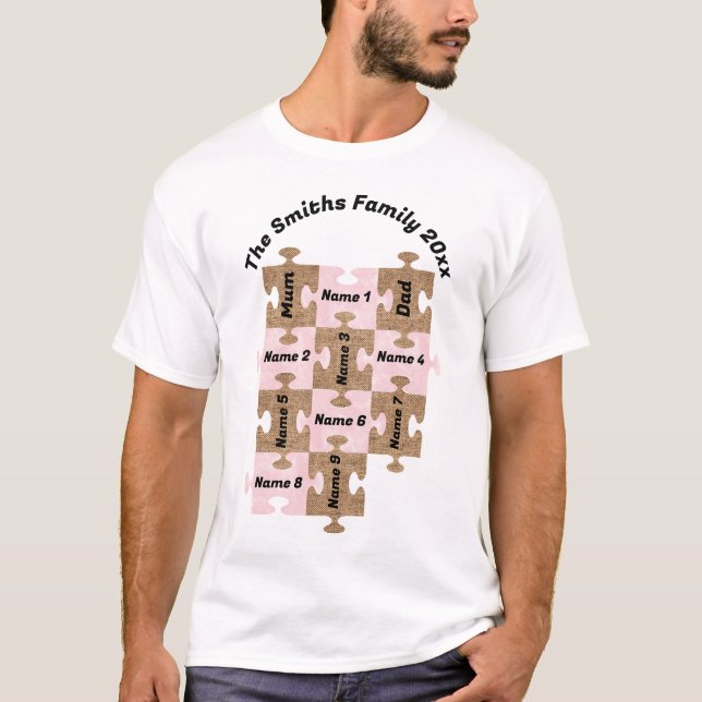 T-shirt familial personnalisé - onze pièces de puz (Devant)