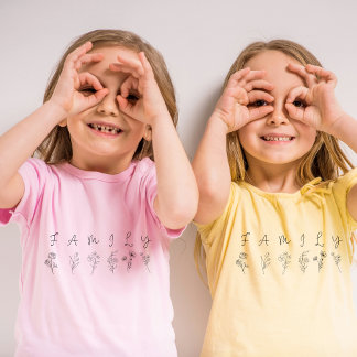 T-shirt FAMILIAL pour enfants - Design de lettre f