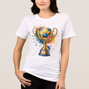 T-Shirt-Familie Fußball-T-Shirt Tri-Blend Shirt