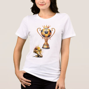 T-Shirt-Familie Fußball-T-Shirt Tri-Blend Shirt