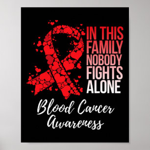 T-Shirt Familie unterstützt Blutkrebs-Bewusstsein Poster
