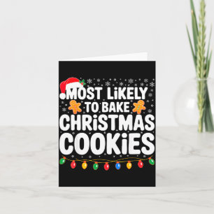 T-Shirt Familie Weihnachtsplätzchen backen am wahr Karte