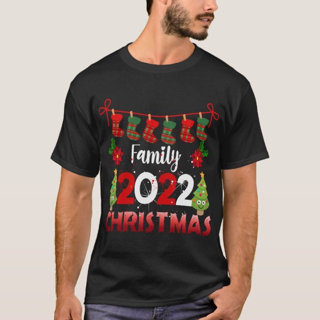 T-shirt Famille 2022 Noël (Devant)