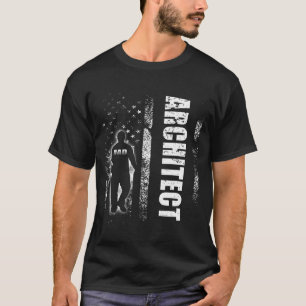 T-shirt Famille 365 Usa Distress American Flag Architect D