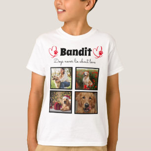 T-shirt Famille 4 photo collage de chien customisé pour ga