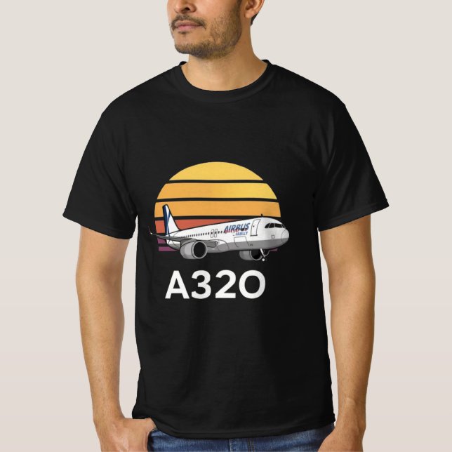T-shirt Famille Airbus A320 (Devant)