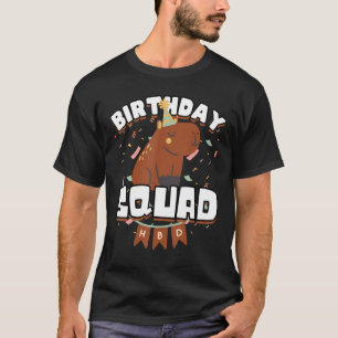 T-shirt Famille Anniversaire Squad Safari mignonne Capybar