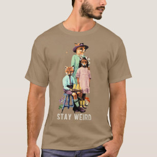 T-shirt Famille Attrayante Avec Séjour Énoncé Étrange Prem