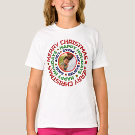 T-shirt Famille bébé Noël Photo vacances Personnaliser