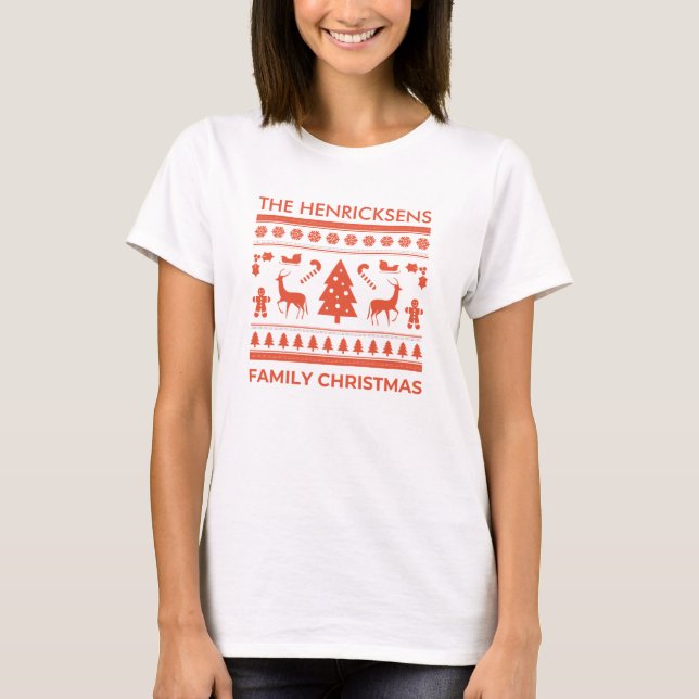 T-shirt Famille Christmas (Devant)