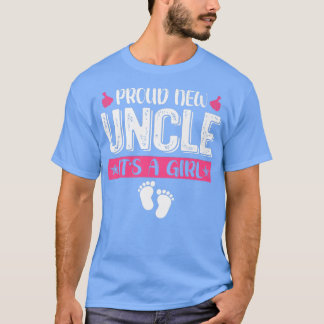 T-shirt Famille cool Fière Nouveau Oncle C'est une fille G