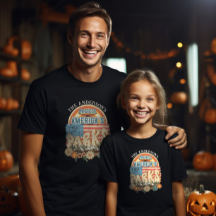 T-shirt Famille correspondant nom personnalisé Protéger US