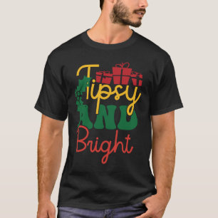 T-shirt Famille Correspondante Noël mignonne Tipsy Elf
