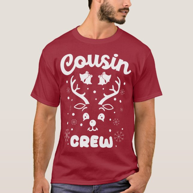 T-shirt Famille Cousin Noël Rendez-vous de Noël (Devant)
