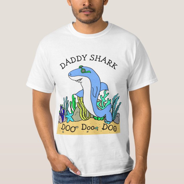 T-shirt Famille Daddy Shark Doo Doo (Devant)