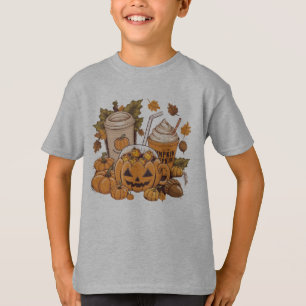 T-shirt Famille d'automne Halloween Thanksgiving Mignon Au