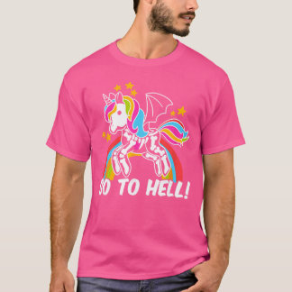 T-shirt Famille de bande dessinée de licorne gothique