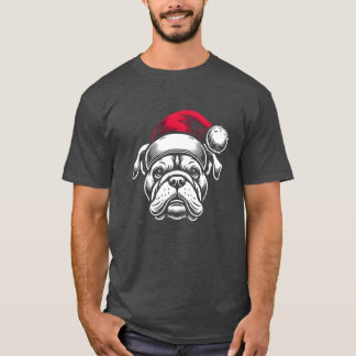 T-shirt Famille de bulldog de Noël