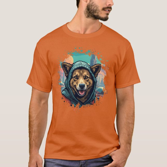 T-shirt famille de cadeaux pour chiens urbains (Devant)