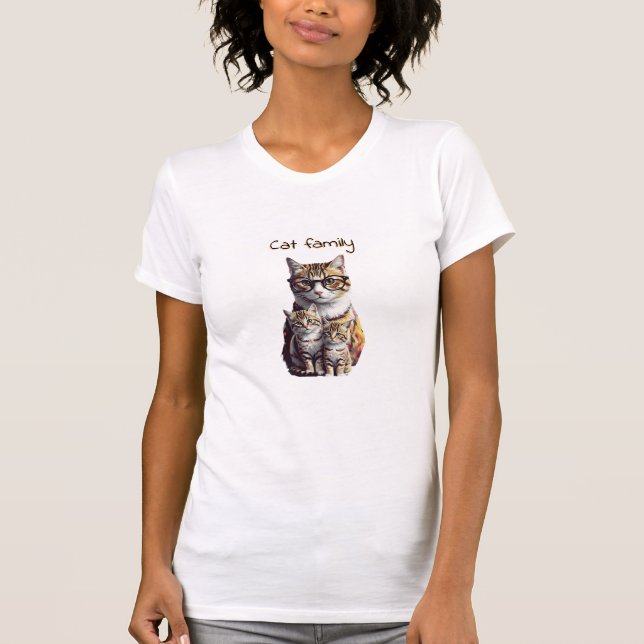 T-shirt famille de chat (Devant)