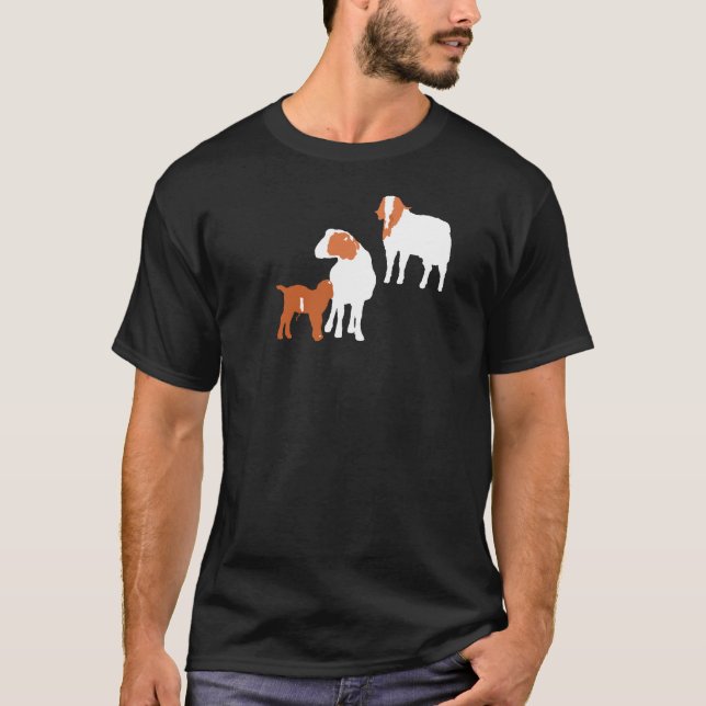 T-shirt Famille de chèvre de Boer (Devant)