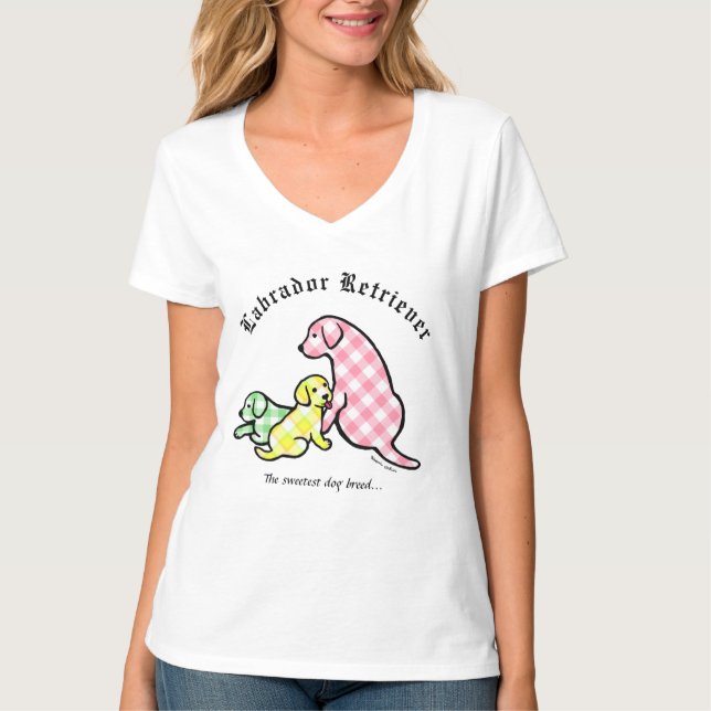 T-shirt Famille de chien de Labrador (Devant)