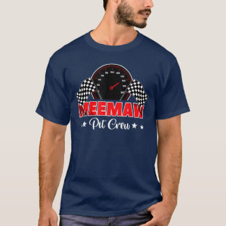 T-shirt Famille de course de course Meemaw Équipe de fosse