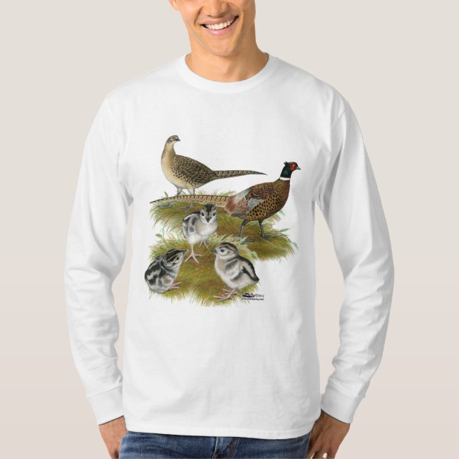 T-shirt Famille de faisan de Ringneck (Devant)