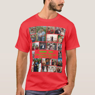T-shirt Famille de fin d'année 22 Photo Collage