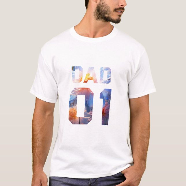 T-shirt Famille de fleurs - Papa 01 (Devant)