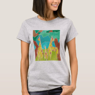T-shirt Famille de girafes Art abstrait original