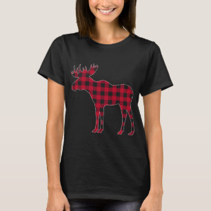 T-shirt Famille de jumelage de Noël de l'orignal rouge