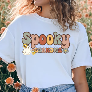 T-shirt Famille de jumelage éffrayant Grandma Retro Hallow