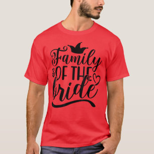 T-shirt Famille de la mariée mignon pour mariage et céliba