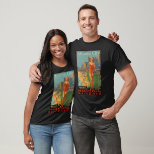 T-shirt Famille de la ville Atlantique Vacances