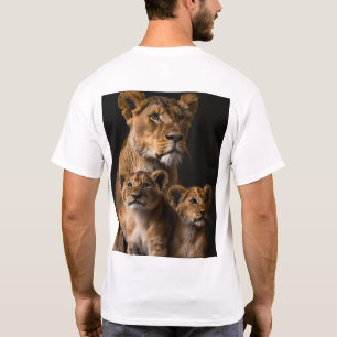 T-shirt Famille de Lions - Lion Cub et Femme Lioness T-Sh