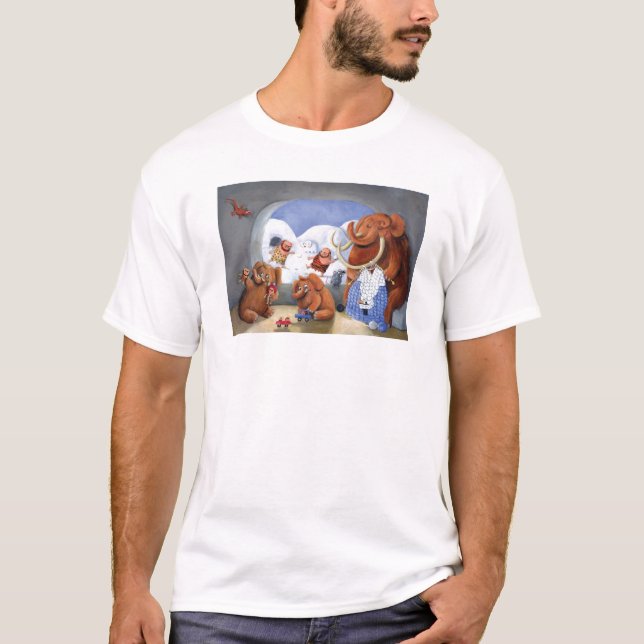 T-shirt Famille de mammouth laineux dans la période (Devant)