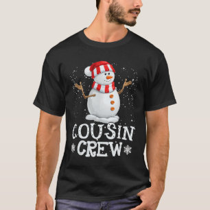 T-shirt Famille de Noël de Snowman Cousin Crew