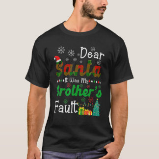 T-shirt Famille De Noël Drôle Cher Père Noël C'Était Mon F